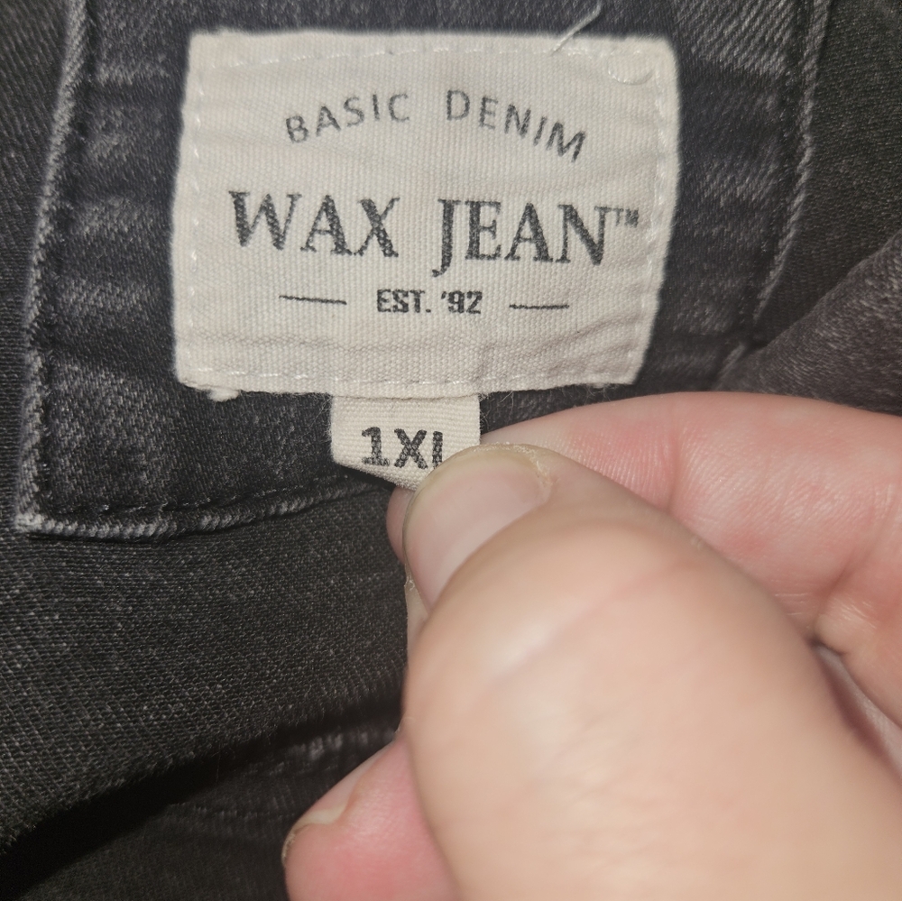 Wax Jean Basic Denim Black Jean Jacket Size 1xl - Picture 10 of 12